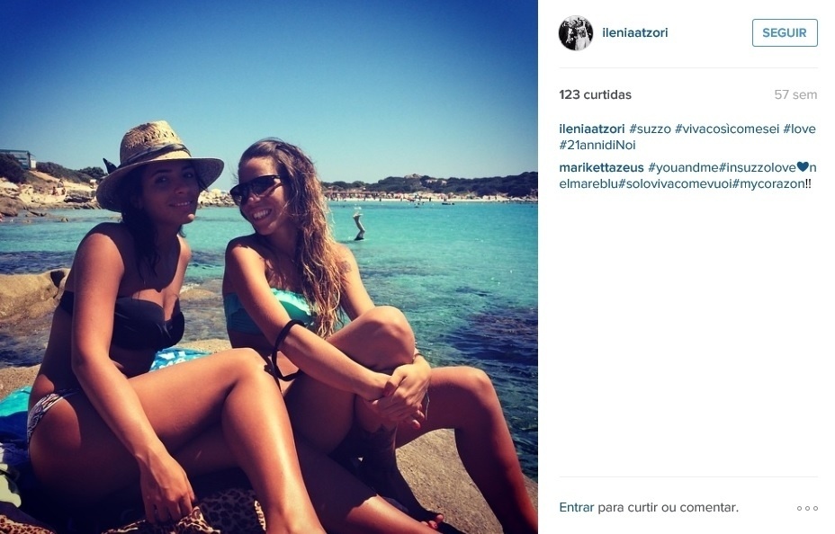 Ilenia Atzori é mulher de Alessandro Florenzi, jogador da Roma que fez golaço quase do meio-campo diante do Barcelona, pela Liga dos Campeões. - Reprodução/Instagram