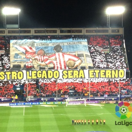 Mosaico da torcida do Atlético de Madri no Vicente Calderón - Divulgação/La Liga