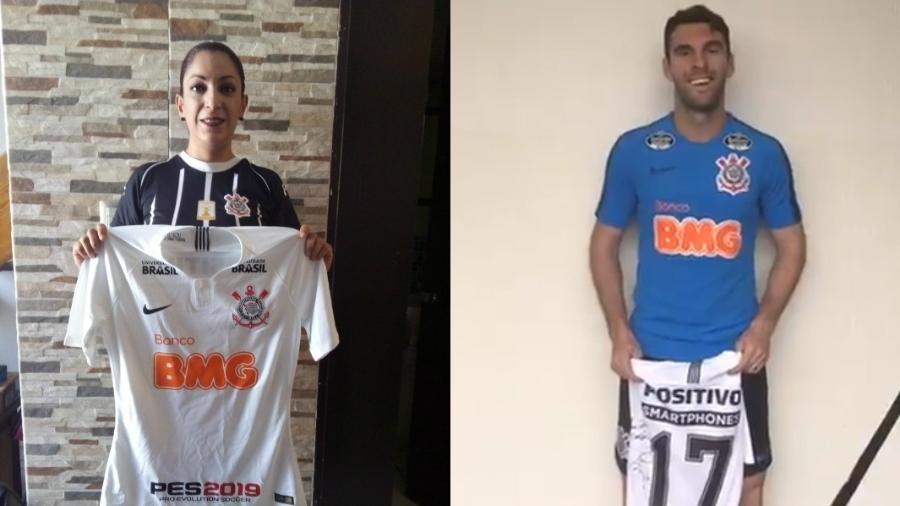 Mexicana Fabiola Ramirez posa com camisa enviada pelo Corinthians e autografada por Boselli - reprodução/Twitter