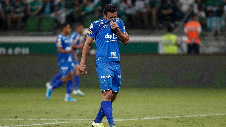 Fred se lamenta durante a partida entre Cruzeiro e Palmeiras - Miguel Schincariol/Getty Images