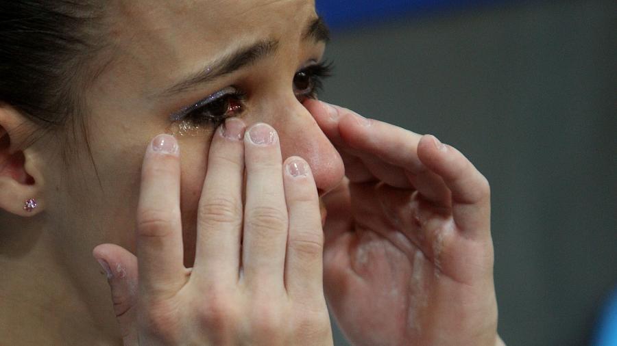Jade Barbosa no Mundial de 2007. No Pan daquele mesmo ano, foi questionada sobre choro - Thomas Niedermueller/Bongarts/Getty Images
