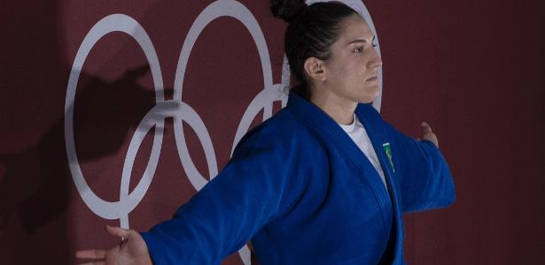 Mayra Aguiar, judoca brasileira, nos Jogos Olímpicos de Tóquio