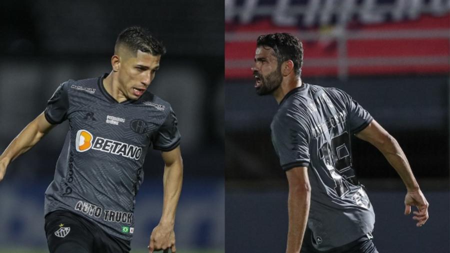 Savarino e Diego Costa estão indisponíveis no Atlético-MG, que faz força-tarefa para liberar atacantes para decisões - Pedro Souza/Atlético-MG