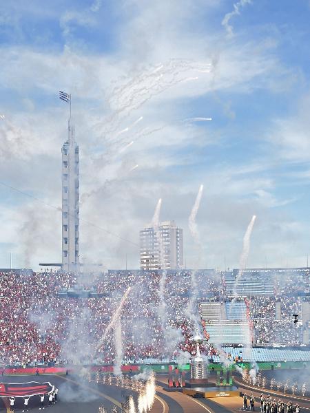 Estádio Centenário antes da final da Libertadores entre Flamengo e Palmeiras - AFP