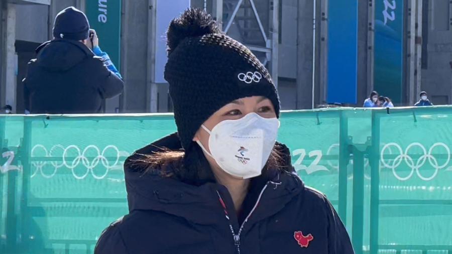 Tenista chinesa Peng Shuai, durante evento dos Jogos Olímpicos de Inverno de Pequim-2022 - REUTERS/Staff