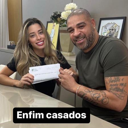 Adriano Imperador se casou com Micaela Mesquita - Reprodução/Instagram