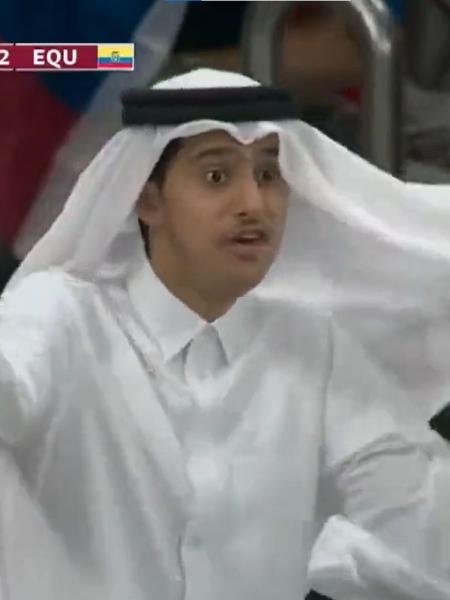 Af Jal Thani, torcedor do Qatar na Copa, é filho de xeque importante  - Reprodução