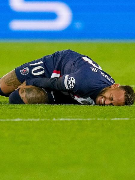 Neymar, do PSG, em jogo contra o Bayern de Munique pela Liga dos Campeões - Alex Gottschalk/DeFodi Images via Getty Images