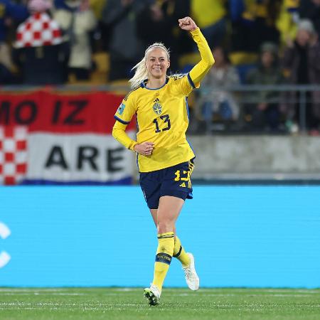 Ilestedt, zagueira da Suécia, chegou a três gols na Copa do Mundo Feminina