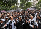 Gaviões protesta durante eleições no Parque São Jorge: 