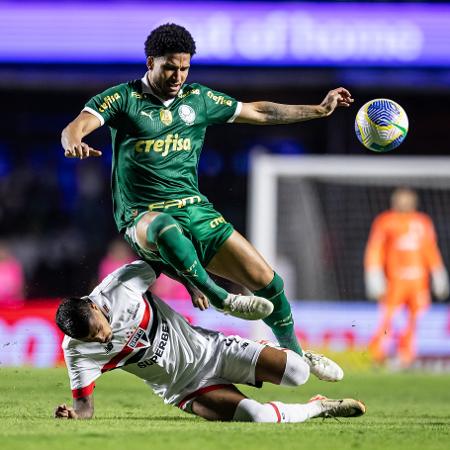 Murilo, do Palmeiras, no jogo contra o São Paulo, pelo Brasileirão