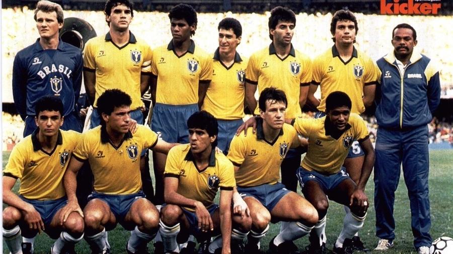 Pôster da revista alemã Kicker mostra a seleção brasileira de 1990 - Reprodução