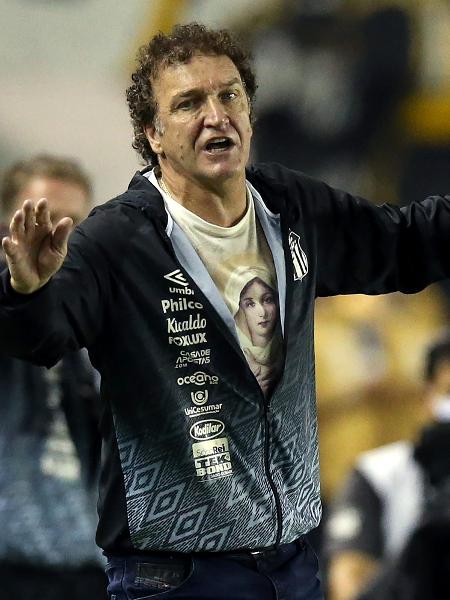 Cuca na vitória sobre o Grêmio que garantiu classificação do Santos na Libertadores - Alexandre Schneider/Getty Images