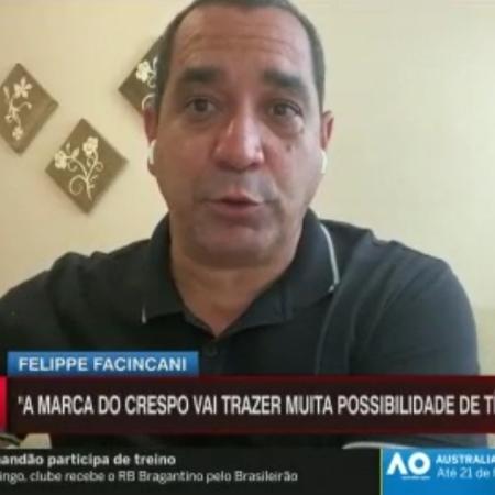 Zinho diz que Crespo chega ao São Paulo pela grife - Reprodução/ESPN