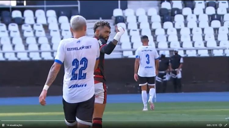 Gabigol rebate contra as vaias da torcida do Flamengo - Reprodução - Reprodução