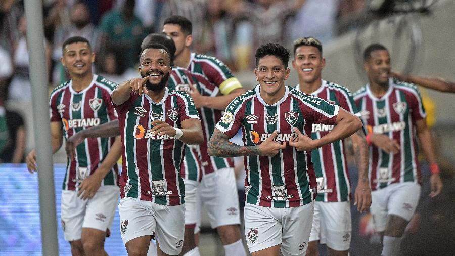 German Cano comemora gol do Fluminense sobre o Corinthians pelo Brasileirão - Thiago Ribeiro/AGIF