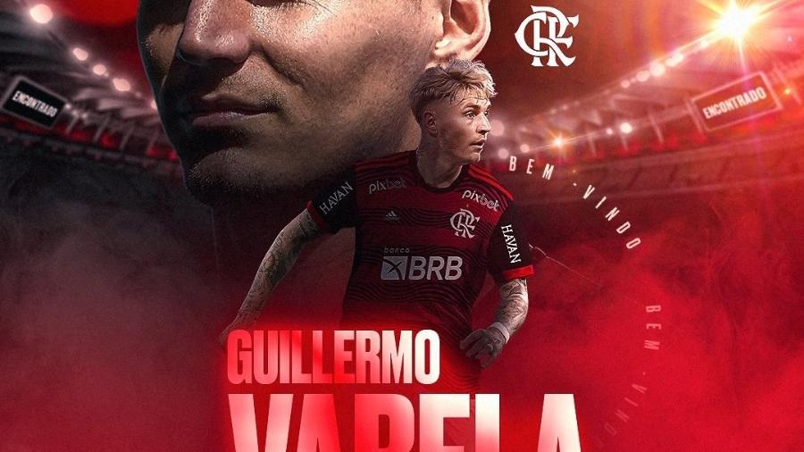 Lateral-direito Guillermo Varela é anunciado como reforço do Flamengo - Divulgação/Flamengo