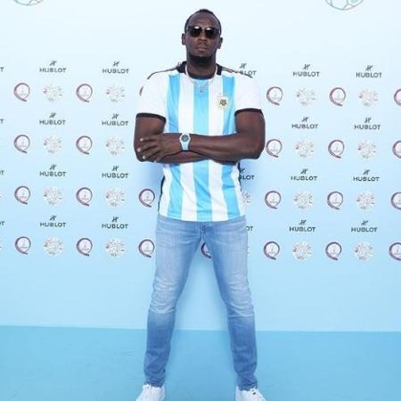 Usain Bolt manifesta apoio à Argentina na final da Copa do Mundo do Qatar - Divulgação/Usain Bolt/Redes Sociais