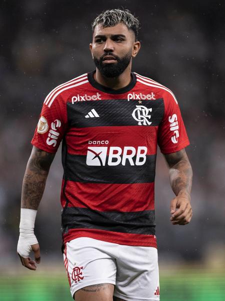 Gabigol, do Flamengo, no jogo contra o Corinthians, pelo Brasileirão - Marco Galvão/Agência Estado