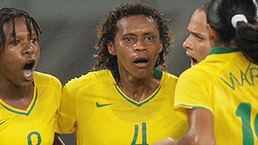 Tânia Maranhão fez história com a camisa da seleção brasileira feminina - Reprodução