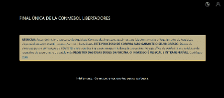 Site da Conmebol mostra ingressos esgotados para a final da Libertadores - Divulgação - Divulgação