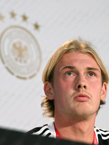 Brandt, meia da Alemanha, participa de coletiva de imprensa na Copa do Mundo do Qatar - INA FASSBENDER / AFP