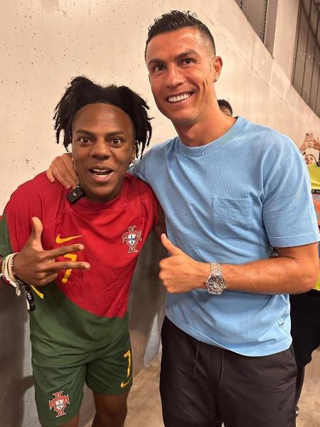 Youtuber "Speed" se encontra com Cristiano Ronaldo  - Divulgação/Instagram