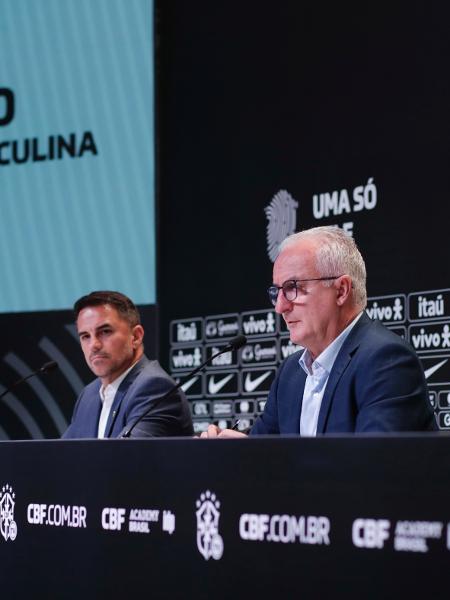 Rodrigo Caetano e Dorival Júnior na convocação da seleção brasileira