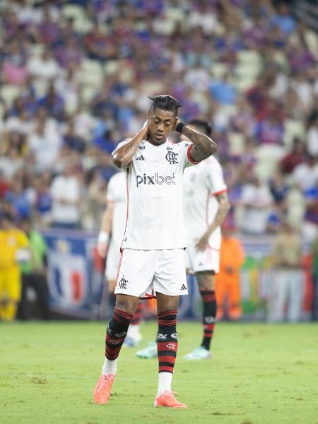 Bruno Henrique durante jogo entre Flamengo e Fortaleza