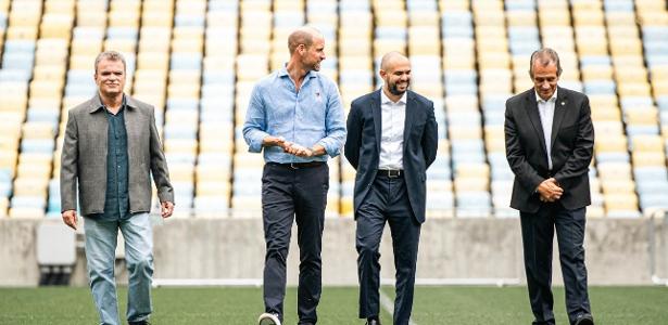 Dirigentes de Flamengo e Fluminense fazem 'tour' com Príncipe William no Maracanã