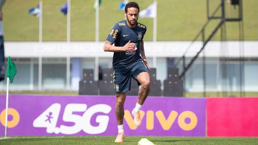 Neymar faz treino físico na Granja Comary antes da Copa América - Lucas Figueiredo/CBF