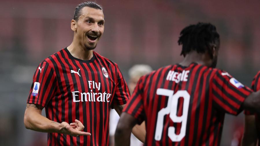 Ibrahimovic não marcou, mas deu assistência para o quarto gol do Milan na goleada - Jonathan Moscrop/Getty Images