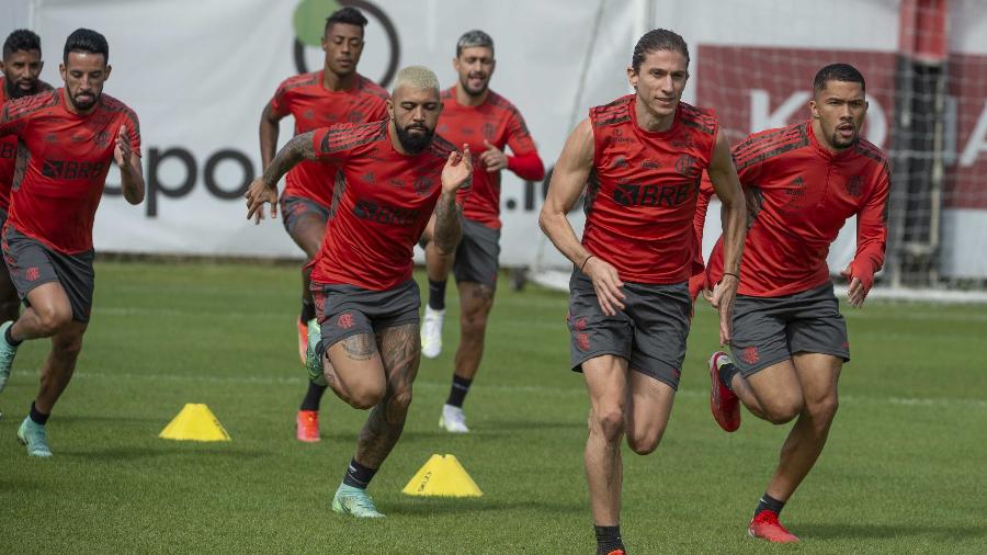 Flamengo faz seu último treino antes de confronto contra o Corinthians pela 14ª rodada do Brasileirão - Alexandre Vidal/Flamengo