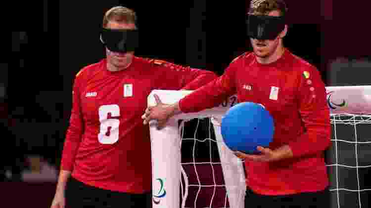 Bruno e Tom Vanhove, do goalball da Bélgica - Joe Toth/OIS - Joe Toth/OIS