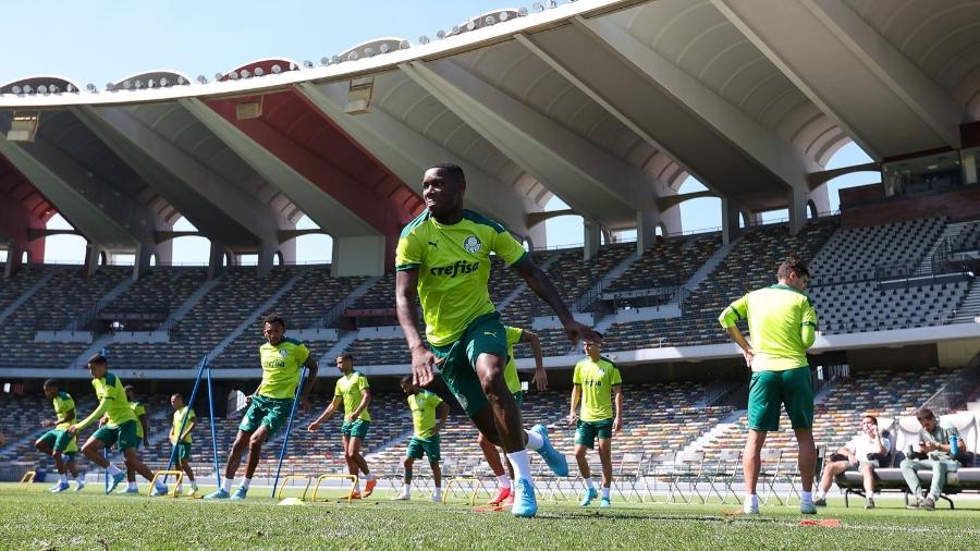 Jogadores do Palmeiras que não atuaram contra Al Ahly fazem treino em Abu Dhabi - Fabio Menotti/Palmeiras