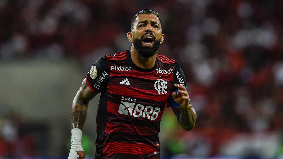 Gabigol admitiu que forçou o terceiro cartão amarelo ao fim do empate em 0 a 0 entre Flamengo e Internacional - Marcelo Cortes / Flamengo