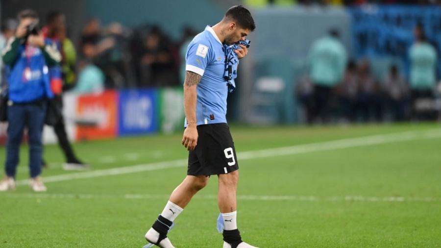 Suárez após o Uruguai ser eliminado da Copa do Mundo do Qatar - Stu Forster/Getty Images
