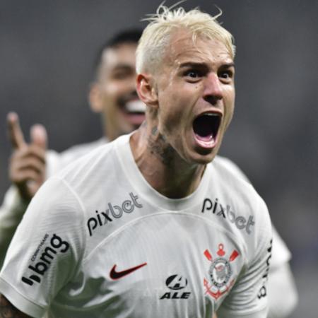 Róger Guedes celebra gol do Corinthians sobre o Atlético-MG em jogo da Copa do Brasil - EDUARDO CARMIM/AGÊNCIA O DIA/AGÊNCIA O DIA/ESTADÃO CONTEÚDO