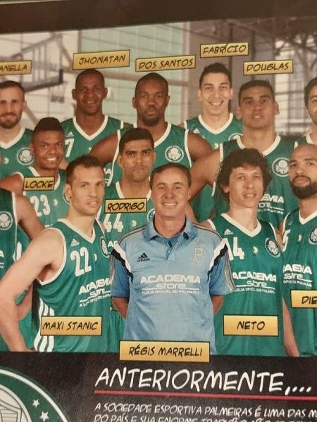 Pôster de time de basquete profissional do Palmeiras na temporada 2014/15