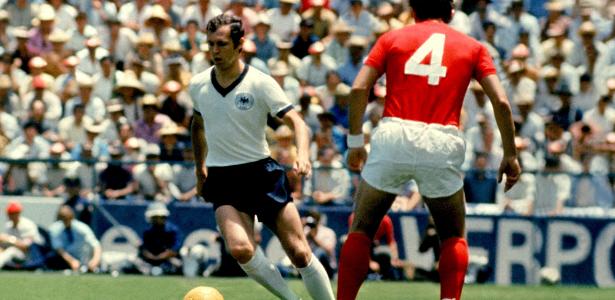 Franz Beckenbauer, durante as quartas de final da Copa de 79, entre a Alemanha Ocidental e a Inglaterra