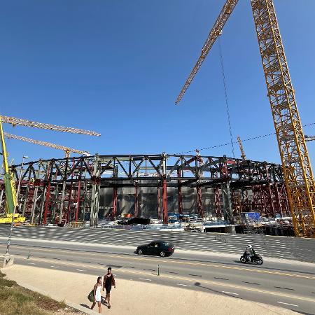 Camp Nou, estádio do Barcelona, está em obras