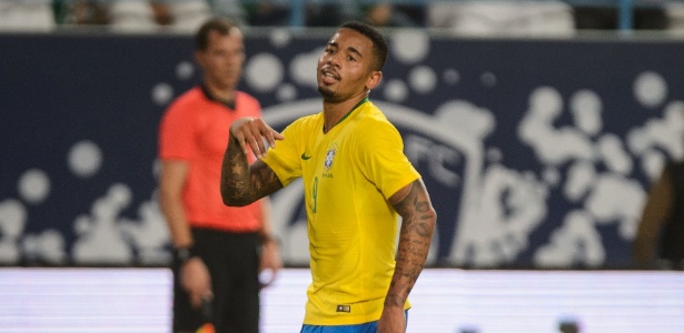 Gabriel Jesus comemorou seu gol na volta para a seleção - Pedro Martins / MoWA Press