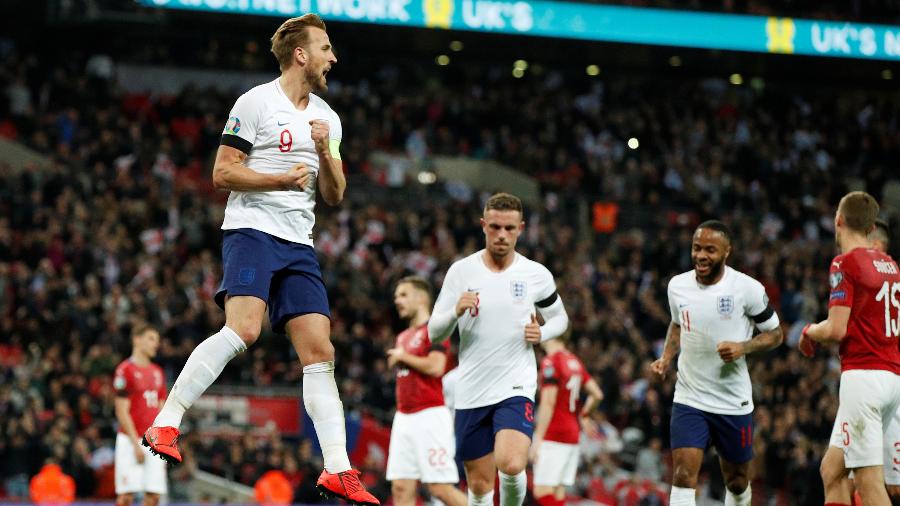 Kane comemora gol da Inglaterra contra a República Tcheca - Reuters/John Sibley