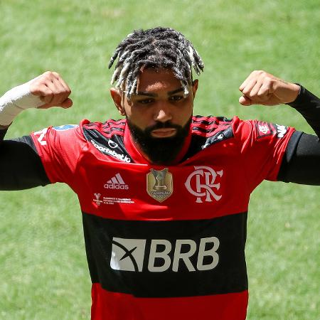 Gabigol deixou o dele sobre o Palmeiras no título do Flamengo da Supercopa do Brasil de 2021 - Buda Mendes/Getty Images