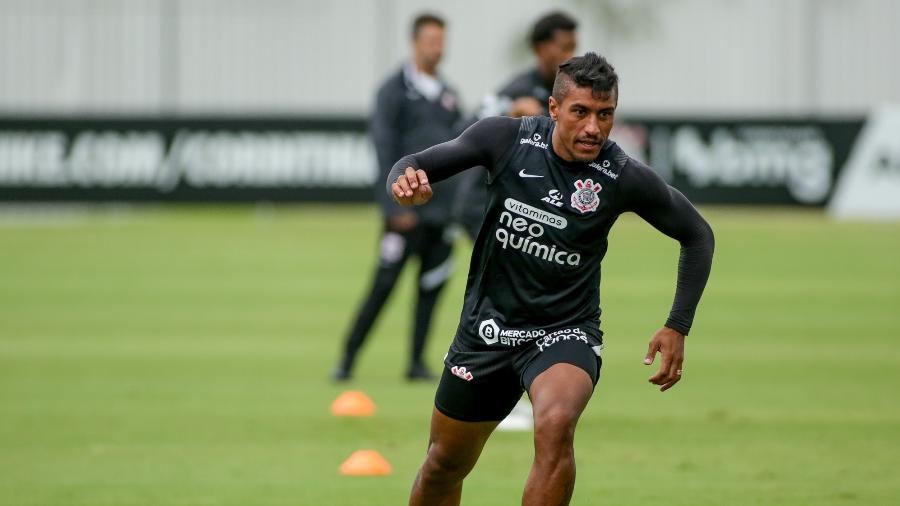 Paulinho em treino do Corinthians no CT Dr. Joaquim Grava - Rodrigo Coca/Agência Corinthians