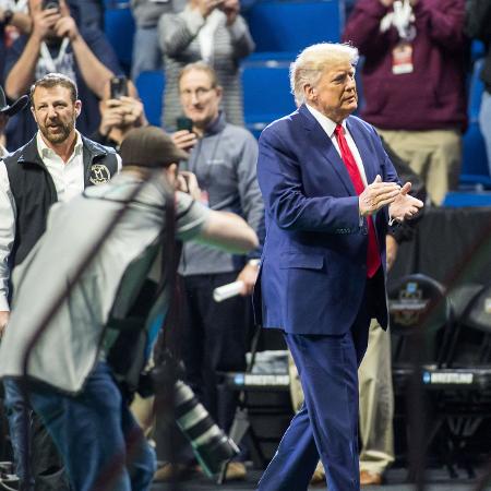 Donald Trump marcou presença em um evento de wrestling nos EUA - Brett Rojo/Reuters