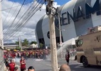 Entrada da torcida do Flamengo tem confusão e gás de pimenta antes da final - Luiza Sá/UOL