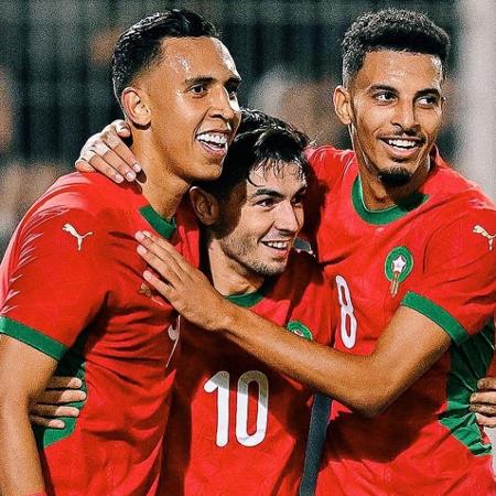 Marrocos, de Brahim Díaz (ao centro) está perto de garantir vaga na Copa Marrocos, de Brahim Díaz (ao centro) está perto de garantir vaga na Copa