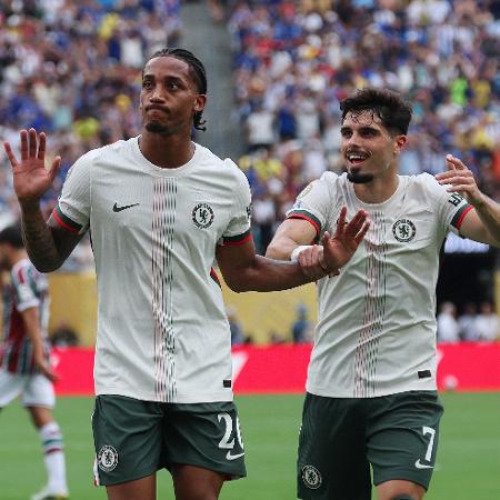 João Pedro, atacante do Chelsea, não comemora após marcar contra o Fluminense no Mundial João Pedro, atacante do Chelsea, não comemora após marcar contra o Fluminense no Mundial