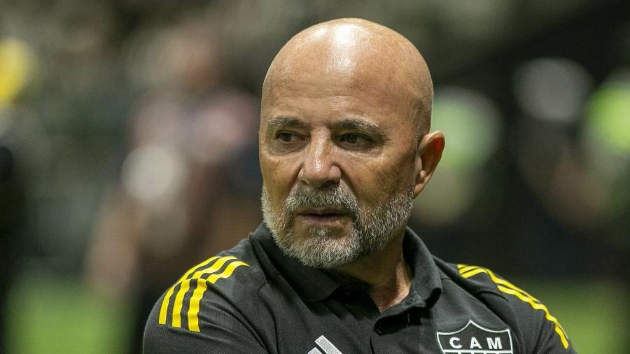 Jorge Sampaoli, técnico do Atlético-MG, durante jogo contra o Juventude Jorge Sampaoli, técnico do Atlético-MG, durante jogo contra o Juventude
